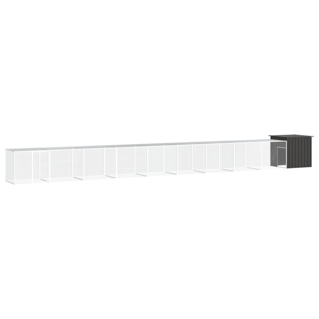 NNEVL Chicken Cage Anthracite 1000x91x100 cm Galvanised Steel-0