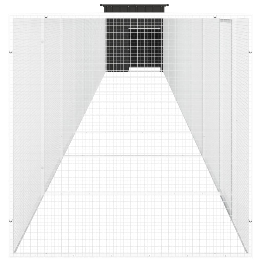 NNEVL Chicken Cage Anthracite 1000x91x100 cm Galvanised Steel-3