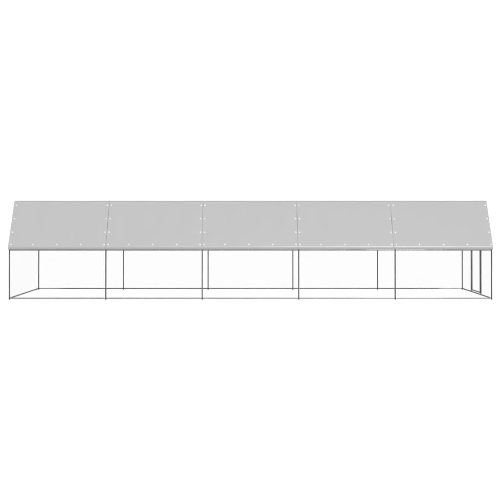 NNEVL Outdoor Chicken Cage 3x10x2 m Galvanised Steel-2