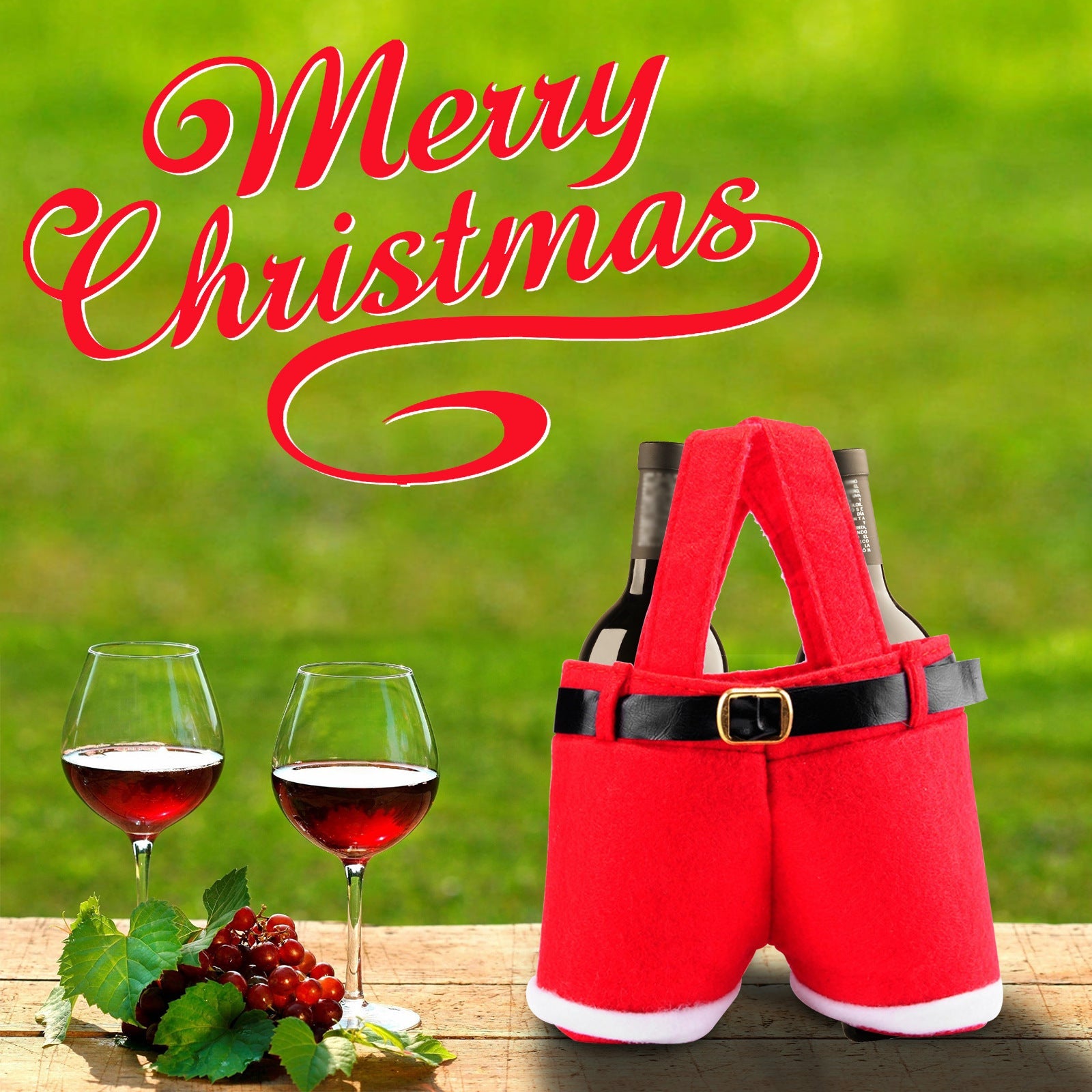 NNEDSZ 6pcs Small one Christmas Decoration Supplies, Christmas Pants, Gift Bags, Small Pants Candy Bags, Tote Bags, Wine Bottle Sets, Coke Bags
