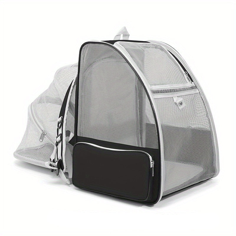 Expandable Cat Backpack Carrier with 3-Sided Mesh-0